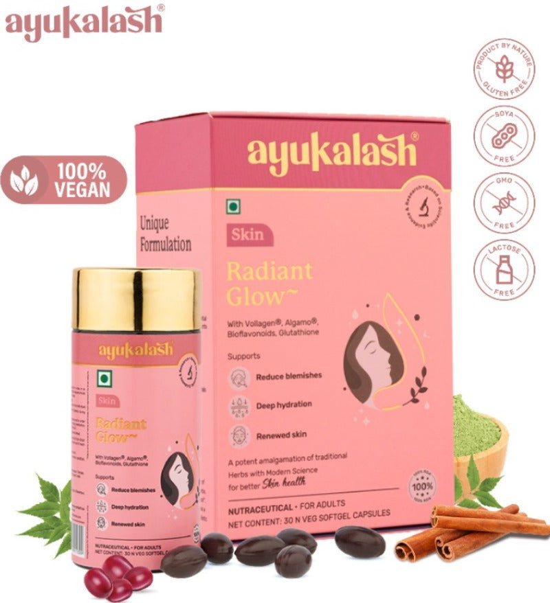 100% Vegan Skin Care Radiant Glow Tablet