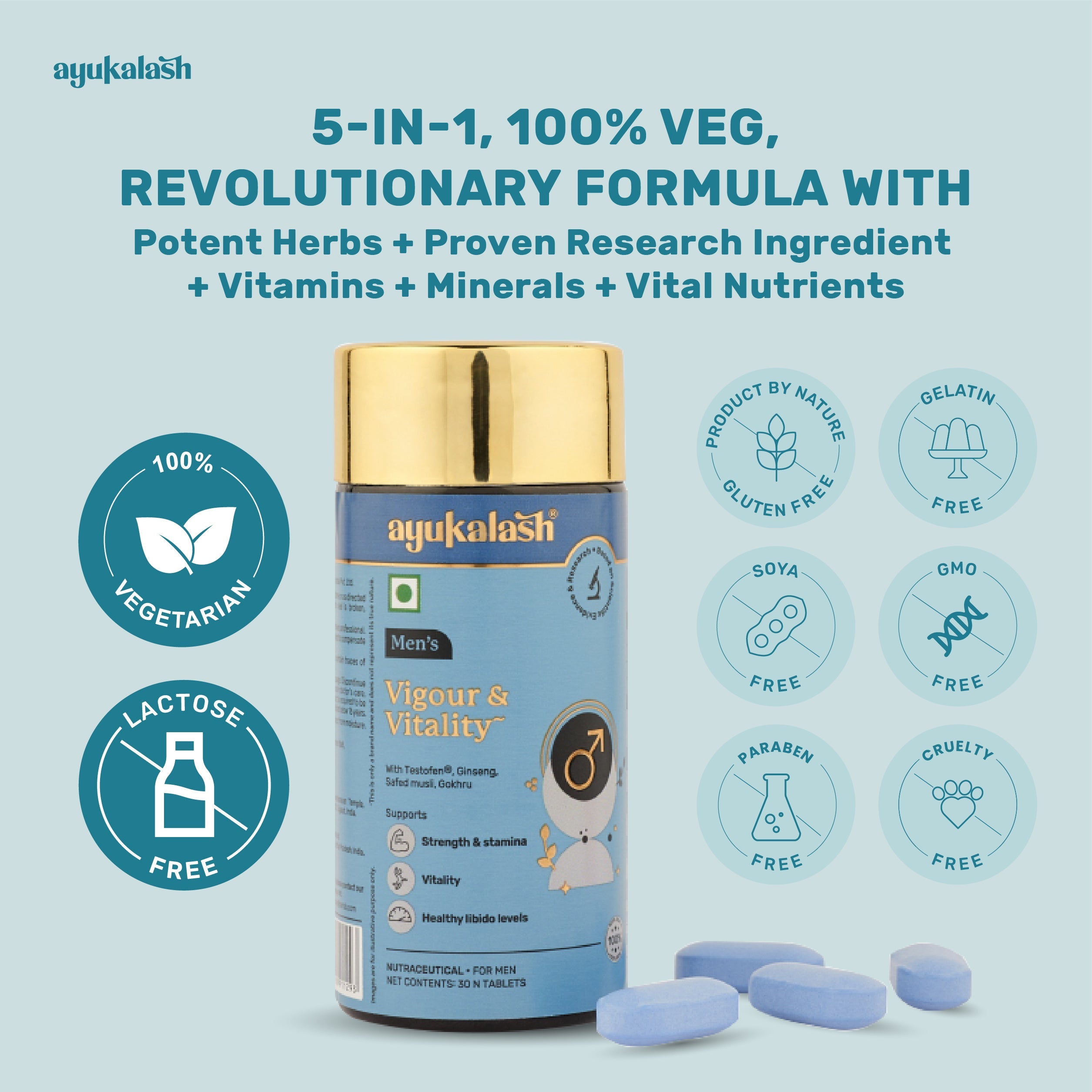 Vigour and Vitality with 100% Veg & Lactose free