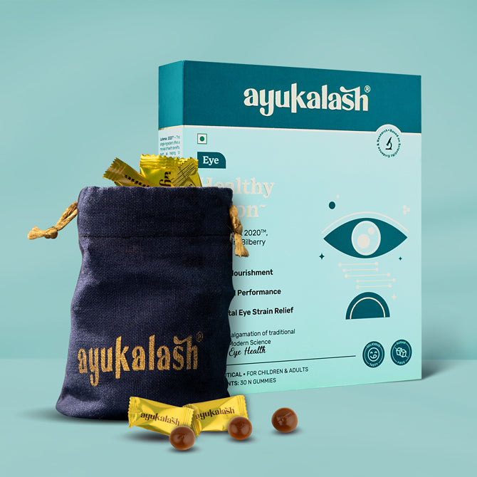Ayukalash eye gummies in Pouch