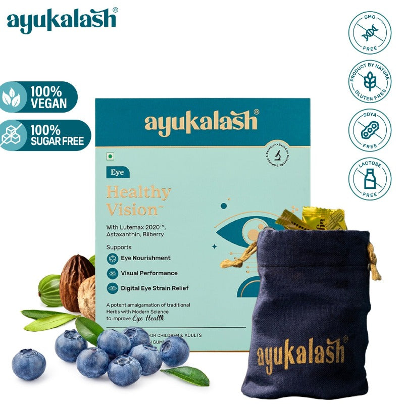 Healthy Vision Gummies with ingredient shot